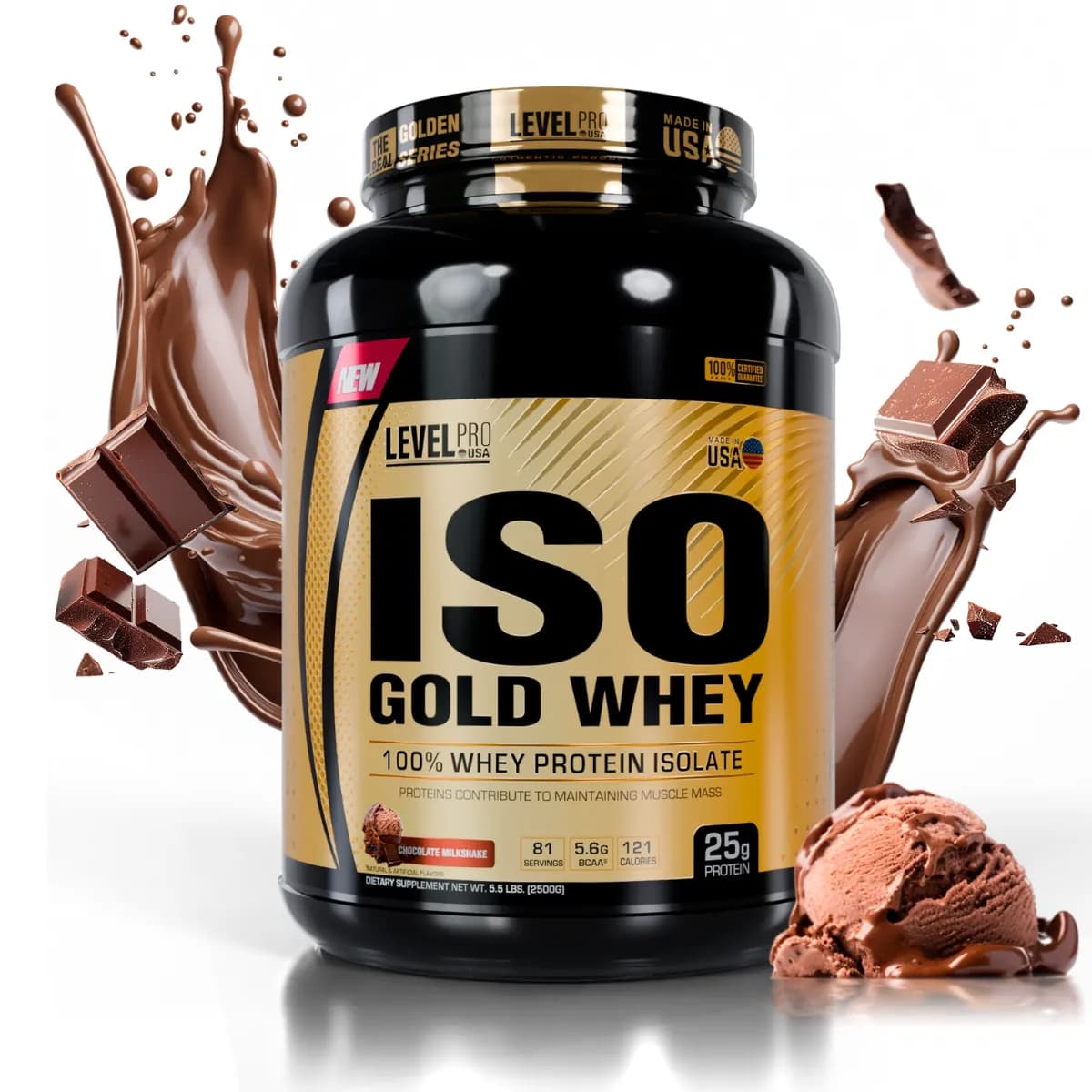ISO Gold Whey LEVEL PRO USA 5.5 LB