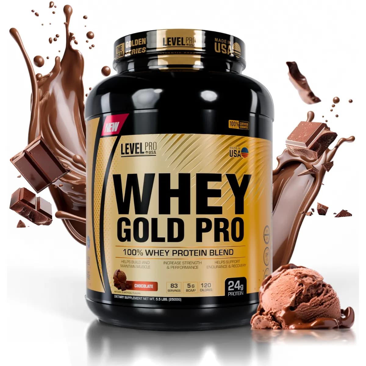 Whey Gold Pro LEVEL PRO USA 5.5 LB