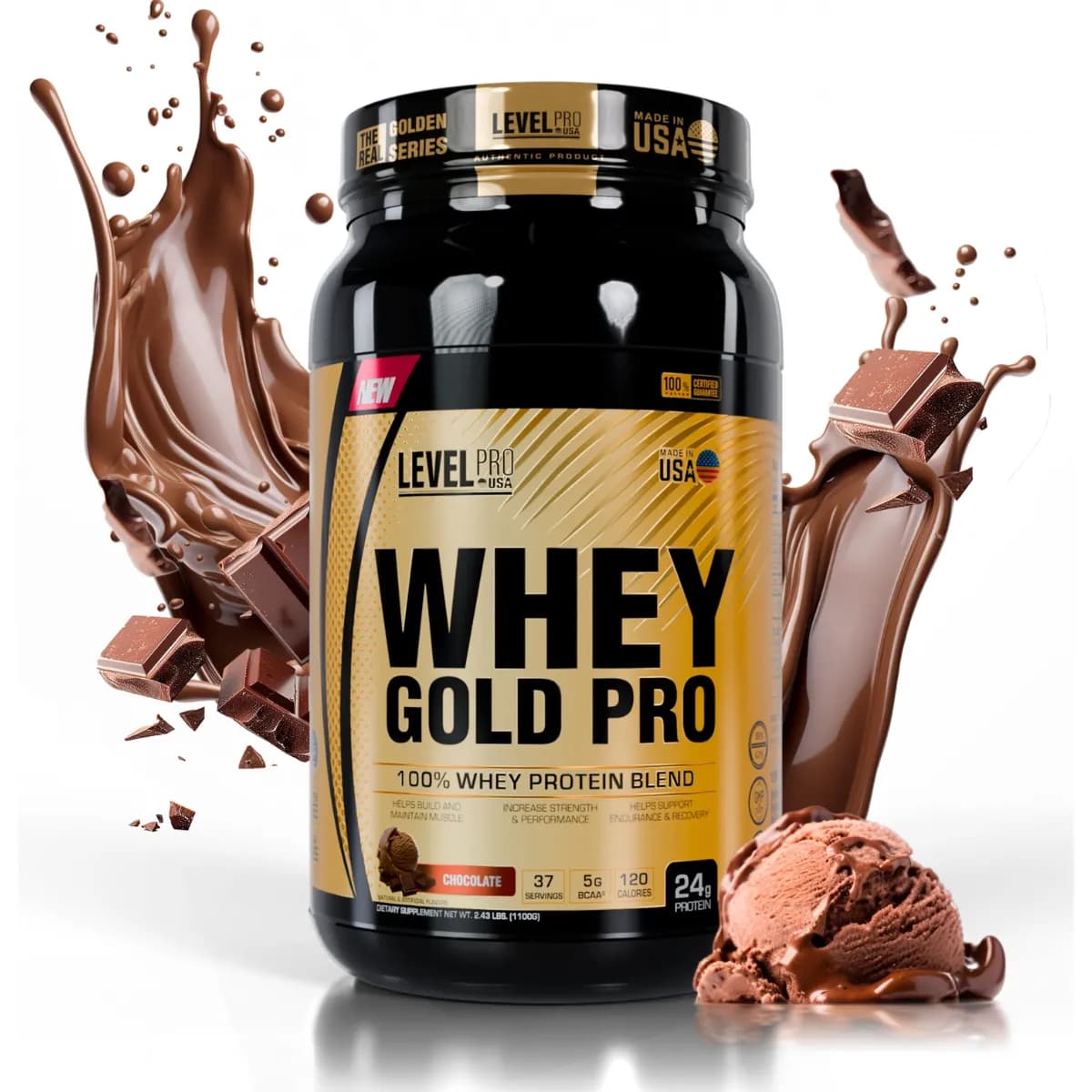Whey Gold Pro LEVEL PRO USA 2.43 LB
