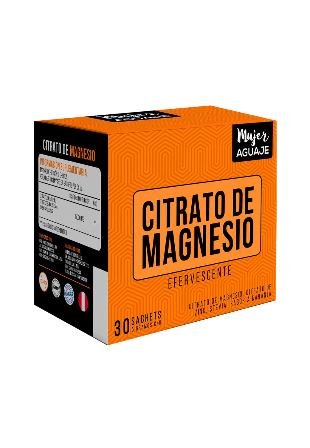 Citrato de Magnesio Efervescente Mujer Aguaje 30 SACHETS