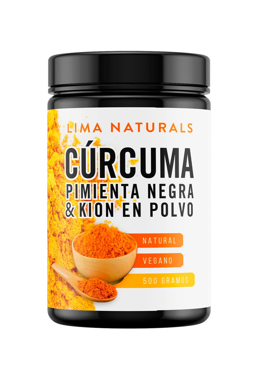 Cúrcuma, Pimienta Negra & Kion Lima Naturals 500 GR